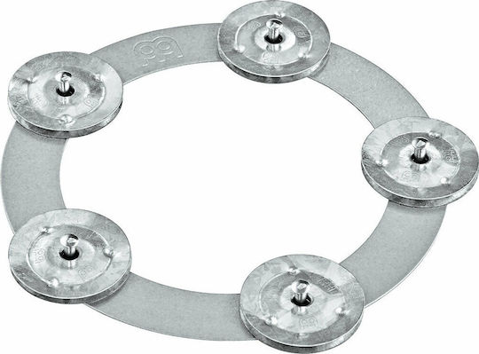 Meinl Dry Ching Ring Silber Metallisch Hi-Hat Tamburin mit einer Reihe von Zils