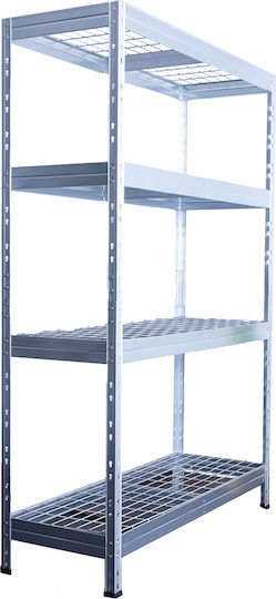 AR Shelving Dexion Galvanized Shelving Unit 120x45x180cm with 4 Shelves Total Load Capacity 1600kg