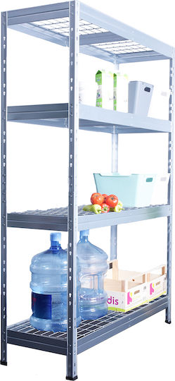 AR Shelving Dexion Galvanized Shelving Unit 120x45x180cm with 4 Shelves Total Load Capacity 1600kg