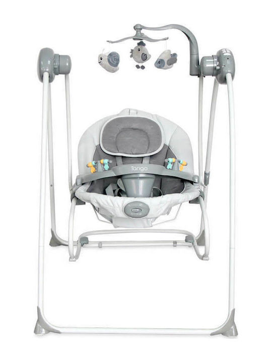 Lorelli Electric Baby Relax Swing Tango with Music and Vibration Cool Grey Stars for Child up to 12kg