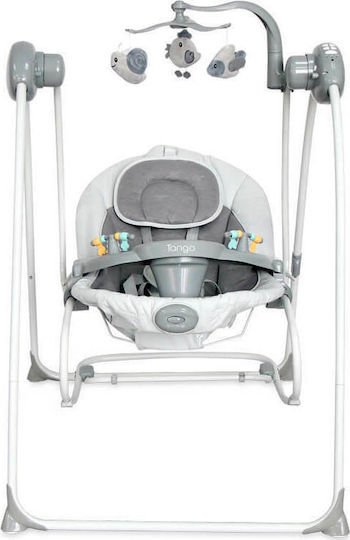 Lorelli Electric Baby Relax Swing Tango with Music and Vibration Cool Grey Stars for Child up to 12kg