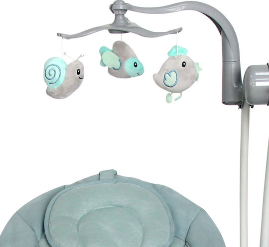Lorelli Electric Baby Relax Swing Tango with Music and Vibration Cool Grey Stars for Child up to 12kg