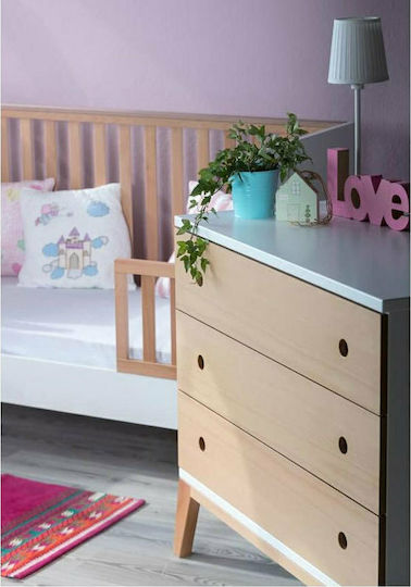 Santa Bebe Luna Σετ Βρεφικού Δωματίου με Κρεβάτι & Συρταριέρα Λευκό / Μπεζ