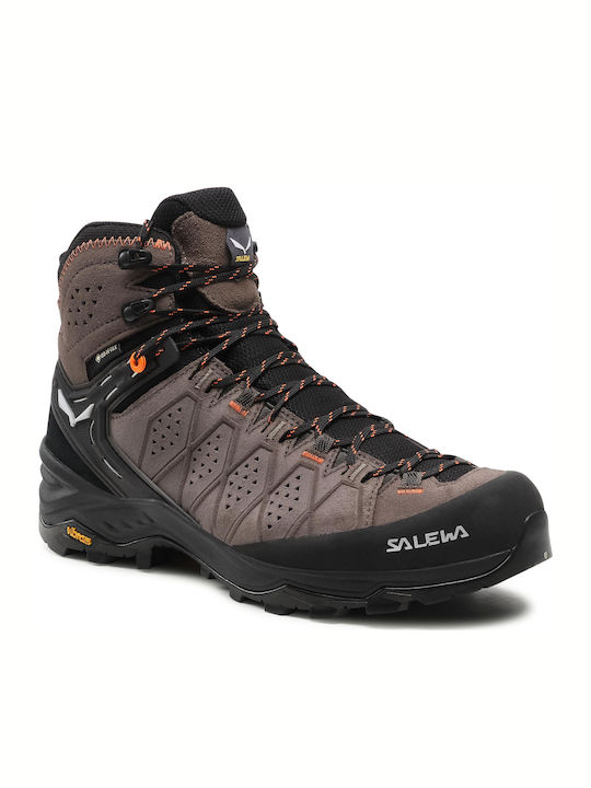 Salewa ALP Trainer 2 Mid GTX Ανδρικά Ορειβατικά Gore-Tex Καφέ Salewa ALP Trainer 2 Mid GTX Ανδρικά Ορειβατικά Gore-Tex Καφέ