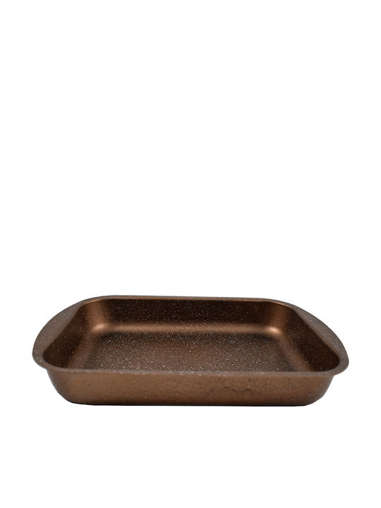 Chios Hellas Woodstone Baking Pan Rectangular Aluminum with Coating of Stone 22x30cm