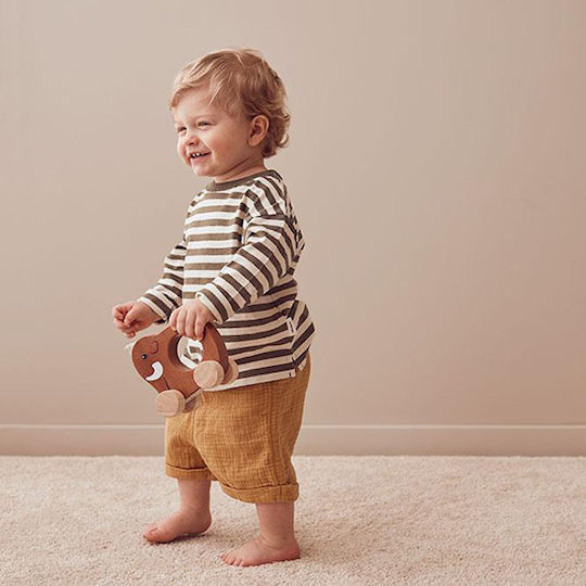 Kids Concept Push along Mamuth din Lemn pentru 12++ Luni
