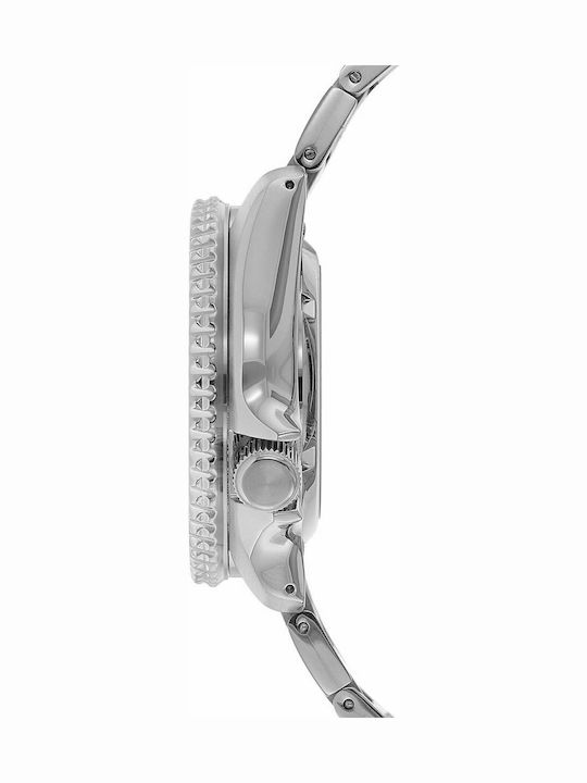 Seiko 5 Sports Ανδρικό Ρολόι 43mm Αυτόματο με Ασημί Μεταλλικό Μπρασελέ