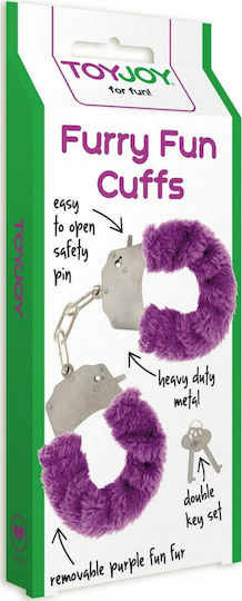 ToyJoy Furry Fun Cuffs Χειροπέδες σε Μωβ Χρώμα
