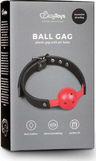Easytoys Ball Gag With PVC Ball Gag in Red Color