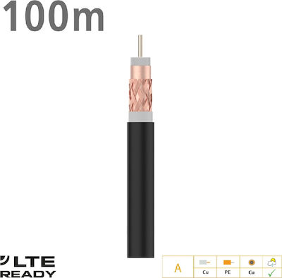 Televes T-100 Cable Coaxial Unterminated 1m (215501) 1pcs