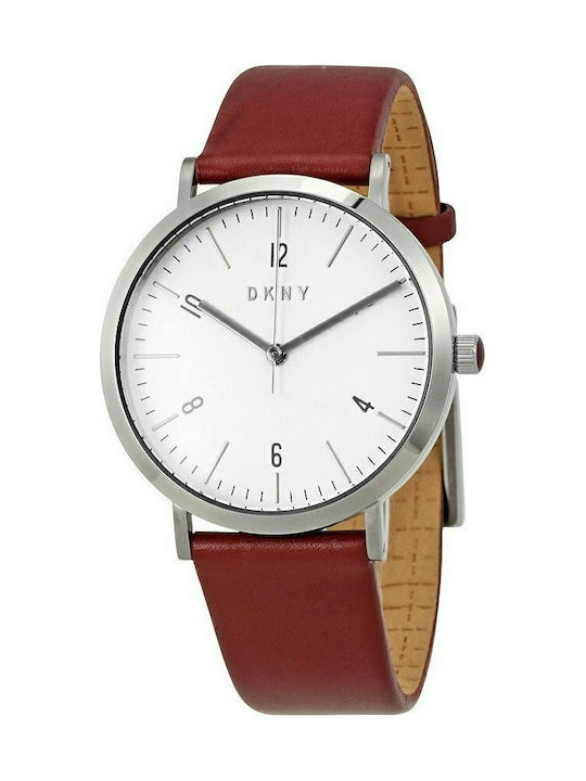 DKNY Minetta Watch with Leather Strap Brown