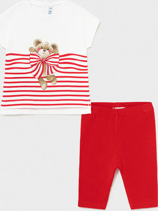 Mayoral Kids Set with Leggings Summer 2pcs Red