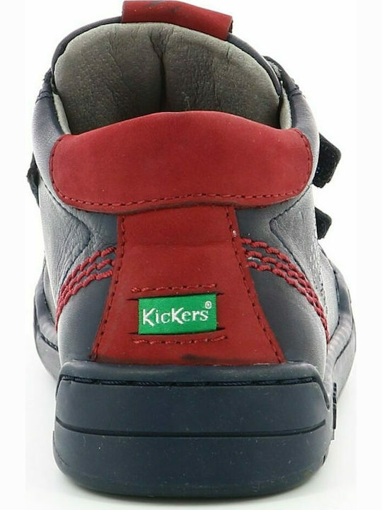 Winopo Kids Sneakers High with Scratch Navy Blue
