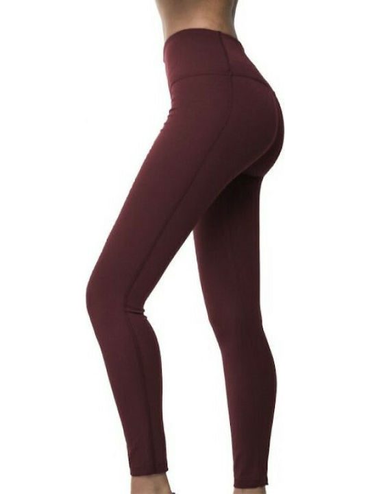 Women's Long Training Legging Burgundy