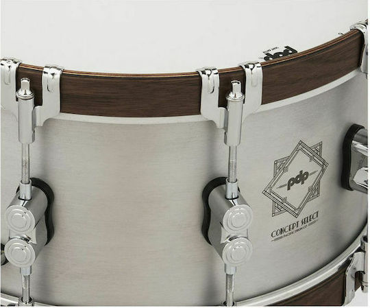 DW Drums Ταμπούρο Μεταλλικό PDP Concept Alu Snare 14" x 5" Λευκό
