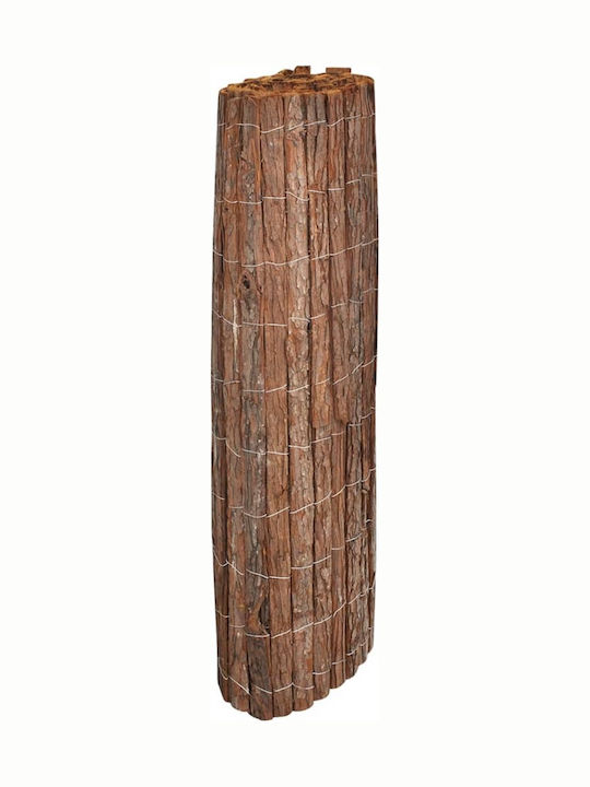 vidaXL Gard Fence din scoarță de copac Gard de Bambus Lemnoasă 1x6m