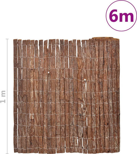 vidaXL Καλαμωτή Ξύλινη 1x6m