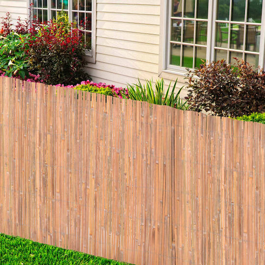 vidaXL Bamboo Fencing with Half Reed 1x6m 312282 vidaXL Bamboo Fencing with Half Reed 1x6m 312282