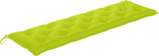 vidaXL Waterproof Възглавница за Градинска Пейка Зелен 50x180см. 314979