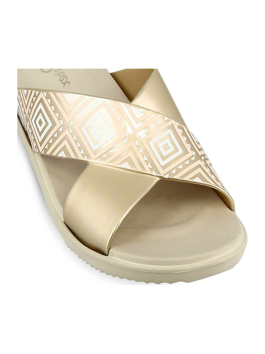 Frauen Flip Flops in Beige Farbe