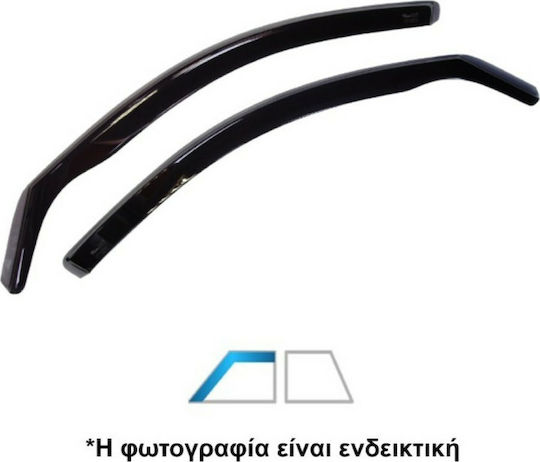 Heko Set of Windbreakers Front Car Dark Fime for Peugeot 2008 5D 2019> / 2008E 5D 2019 2pcs