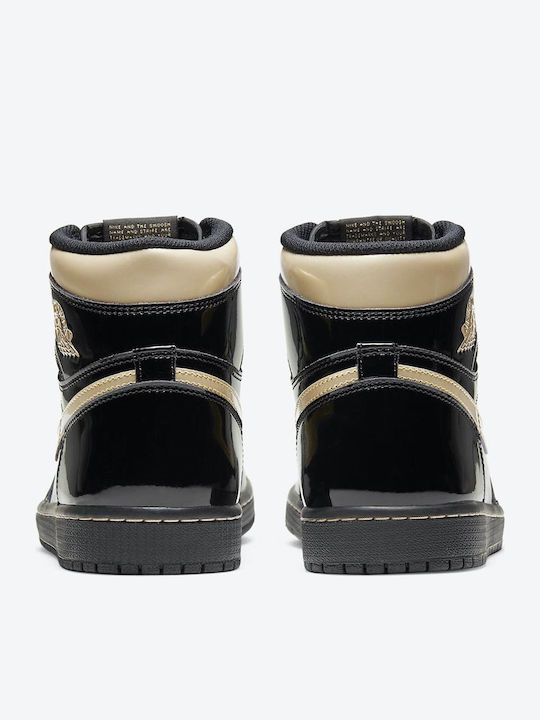 Air  1 Retro High OG Мъжки Ботуши Black / Metallic Gold