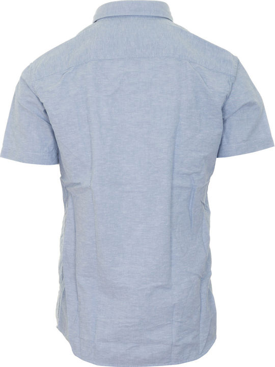 Jack & Jones Men's Shirt Short Sleeve Light Blue