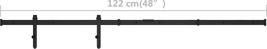 vidaXL Μηχανισμός Επαναφοράς για Πόρτες έως 122cm και 20kg Μαύρος