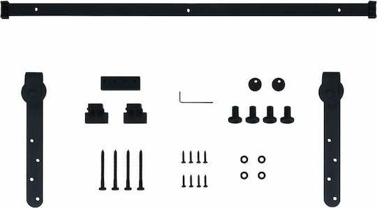 vidaXL Μηχανισμός Επαναφοράς για Πόρτες έως 122cm και 20kg Μαύρος