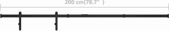 vidaXL Schiebetürmechanismus Für Türknaufe 200cm Schwarz