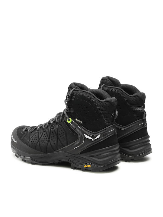 Salewa ALP Trainer 2 Mid GTX Men's Hiking Boots Waterproof With Gore-Tex Membrane Black