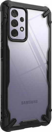 Ringke Fusion-X Back Cover Πλαστικό / Σιλικόνης με Λουράκι Μαύρο (Galaxy A72)
