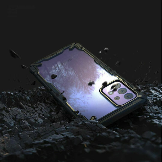 Ringke Fusion-X Back Cover Πλαστικό / Σιλικόνης με Λουράκι Μαύρο (Galaxy A72)