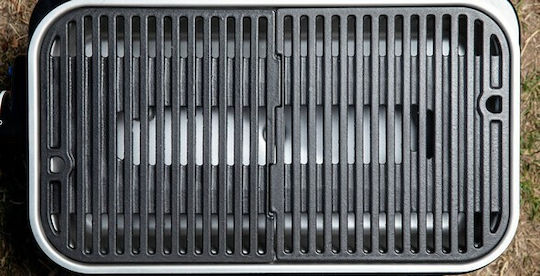 Campingaz Attitude 2 Go CV Gasgrill Gusseisen Rost 48cmx26cmcm mit 1 cm 2.4kW Schwarz