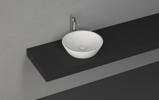 Isvea Soft Επικαθήμενος Νιπτήρας Πορσελάνης 45x45x12cm Λευκός