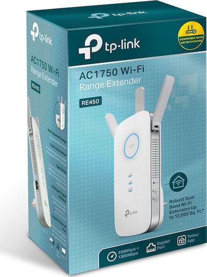 TP-LINK RE450 v4 WiFi удължител Двулентов (2.4 и 5GHz) 1750Mbps