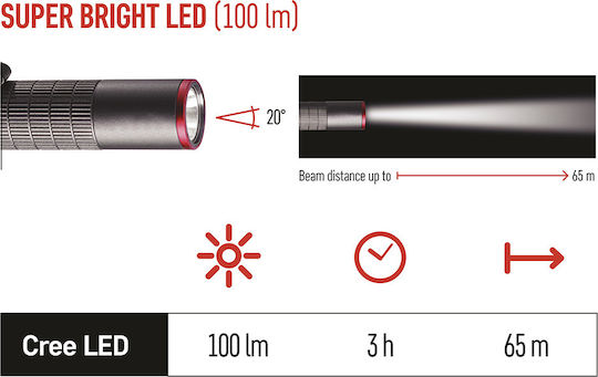 Emos Φακός LED IP65 με Μέγιστη Φωτεινότητα 100lm Ultibright 50