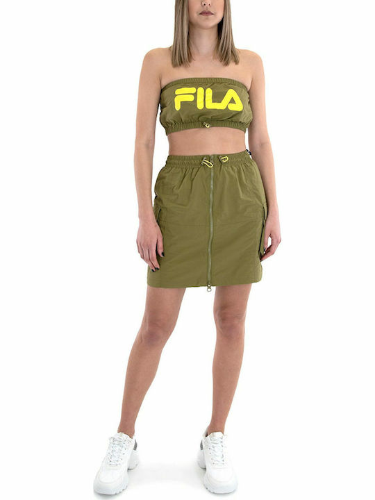 Fiamma Γυναικείο Αθλητικό Crop Top Πράσινο