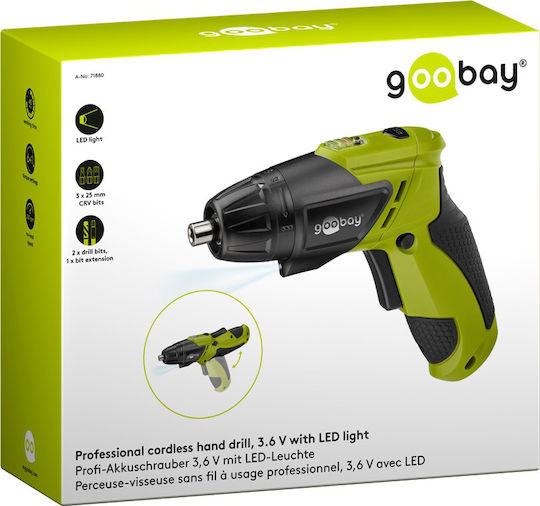 Goobay Battery Screwdriver 3.6V 1x1.3Ah