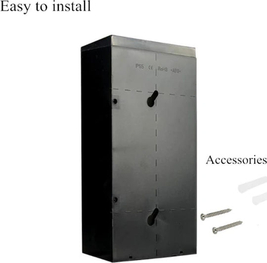 GloboStar Number 6 Wall Mounted Solar Light House Number 1W 100lm Cold White 6000K with Photocell IP55