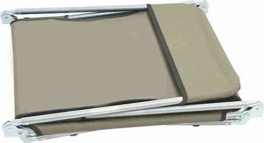 vidaXL Foldable Steel Beach Sunbeds Brown 182x56x24.5cm 2pcs