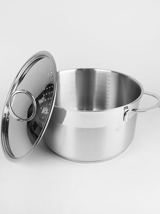 Maestro Tiefer Edelstahl-Topf 3Es / 20cm