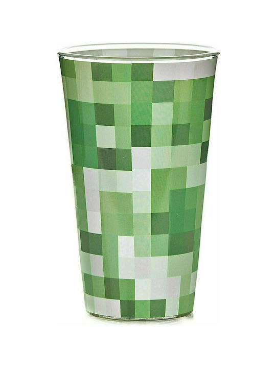 Paladone Minecraft Creeper Glas aus Glas in Grün Farbe 450ml