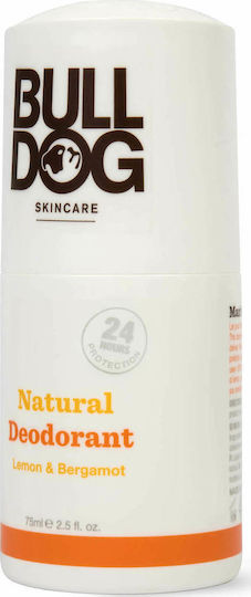 Bulldog Skincare Натурален Дезодорант Лимон И Бергамот 24h Физически Дезодорант 24h Рол-он 75мл
