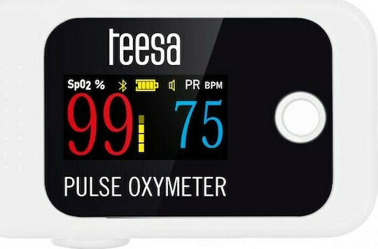 Teesa PX70 Oximetru de Puls Degetul cu Bluetooth Alb