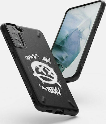 Ringke Onyx Design Umschlag Rückseite Silikon Graffiti Black (Galaxy S21+ 5G)