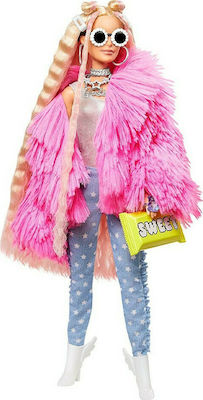 Παιχνιδολαμπάδα Extra Fluffy Pink Jacket για 3+ Ετών Barbie