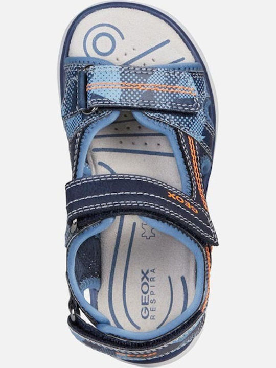 Geox Kinder Sandalen Maratea Anatomisch Blau