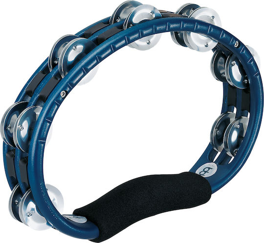 Meinl Traditional ABS Aluminum Jingles Blue Plastic Hand Tambourine with Double Row Jingles