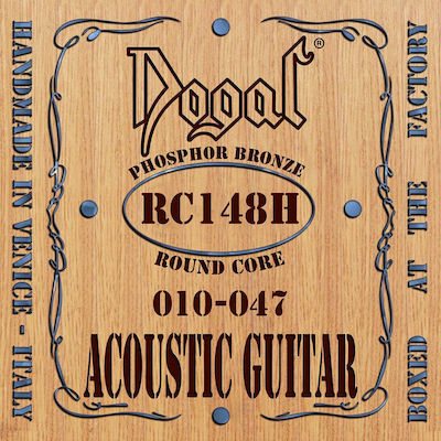 Dogal Set of Phosphor Bronze Strings for Acoustic Guitar Round Core 10 - 47"